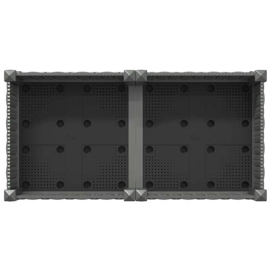 Jardinière polypropylène gris clair 80 x 40 x 33 cm - PANGIVO - Image 5