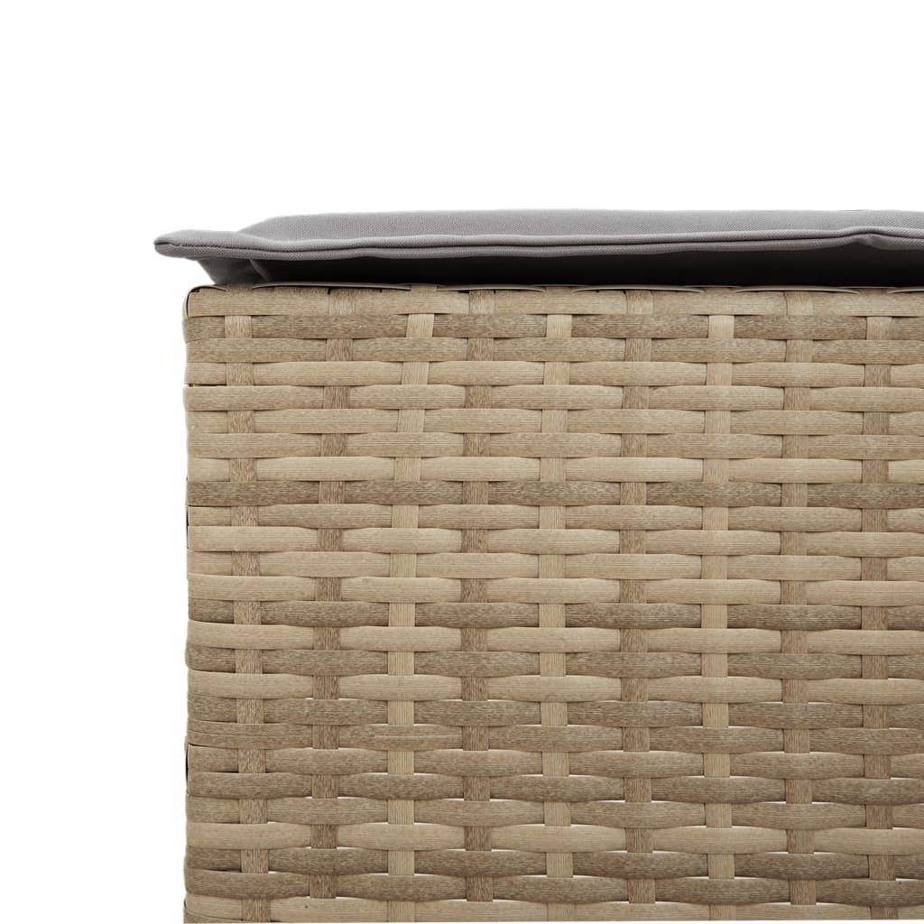 Chaise bois composite 2 places rotin beige  40 x 40 x 76 cm  - Prolenta premium  p364.5 - Image 8