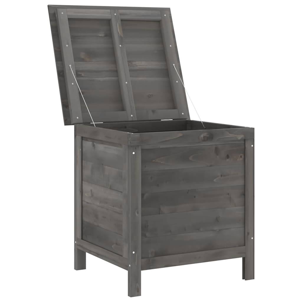 Boîte de Rangement Jardin en Bois de Sapin Massif pour Coussins et Outils Anthracite 50 cm – ComfortXL Outdoor Living - Image 3