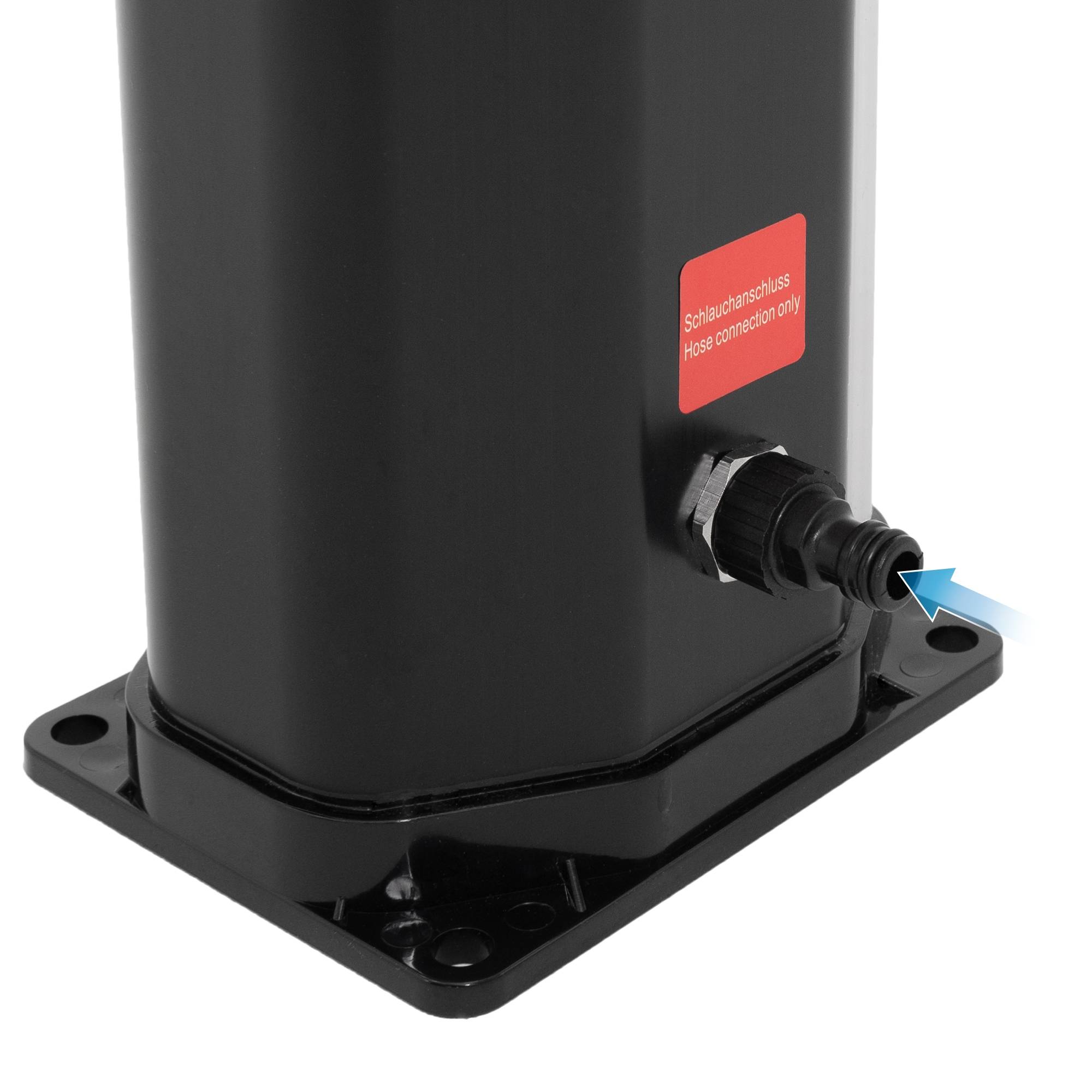 Ecd-Germany - Douche solaire pour l’extérieur 35 litres noir/argent + robinet raccord eau pied - Image 7