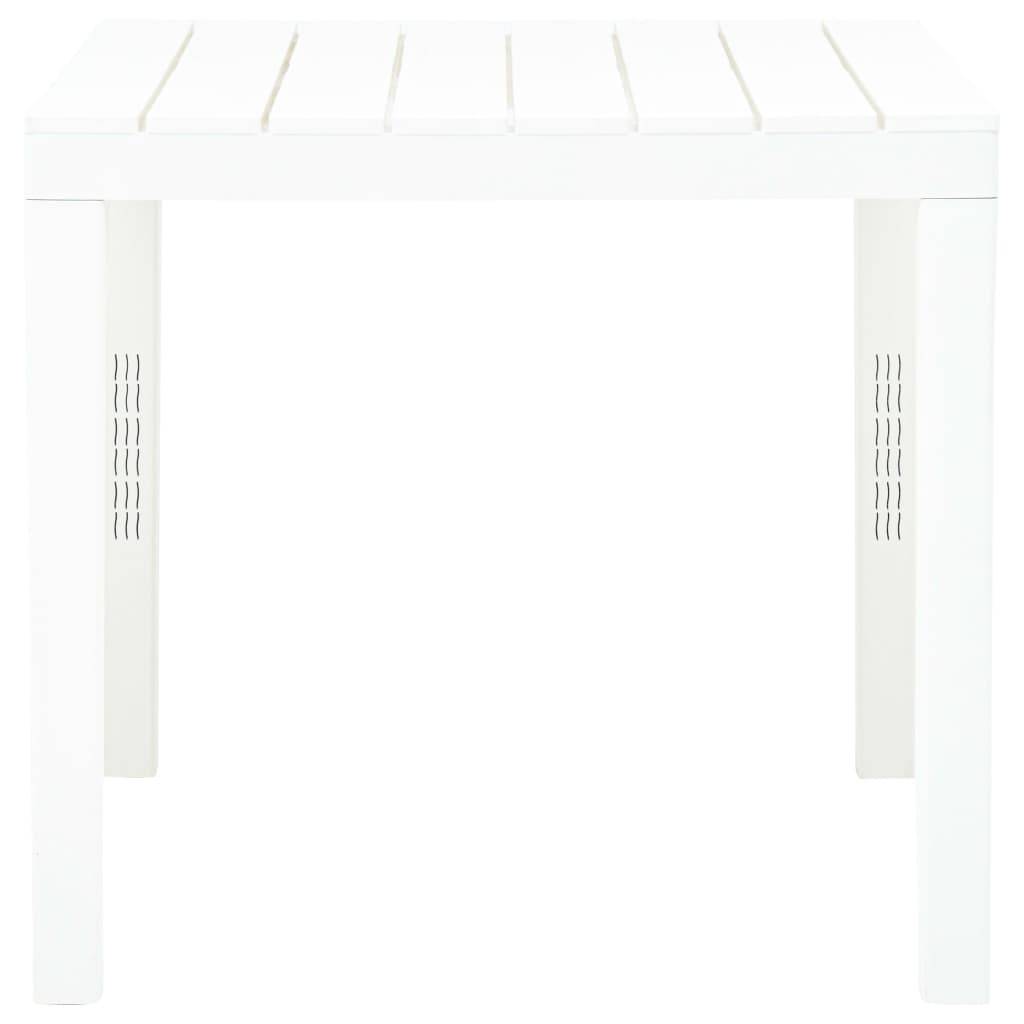 Table de jardin plastique blanc 78 x 78 x 72 cm - PANGIVO - Image 3