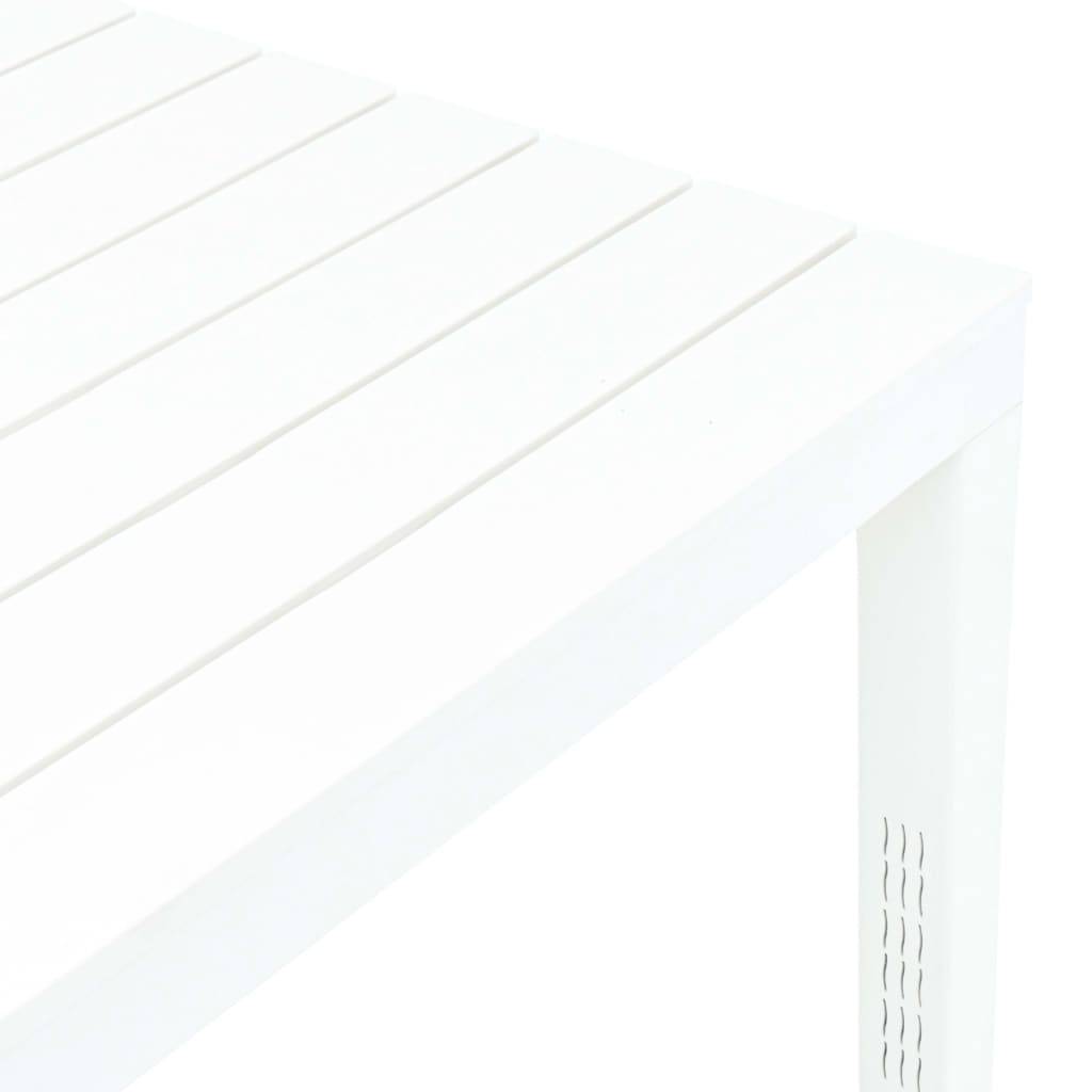 Table de jardin plastique blanc 78 x 78 x 72 cm - PANGIVO - Image 4