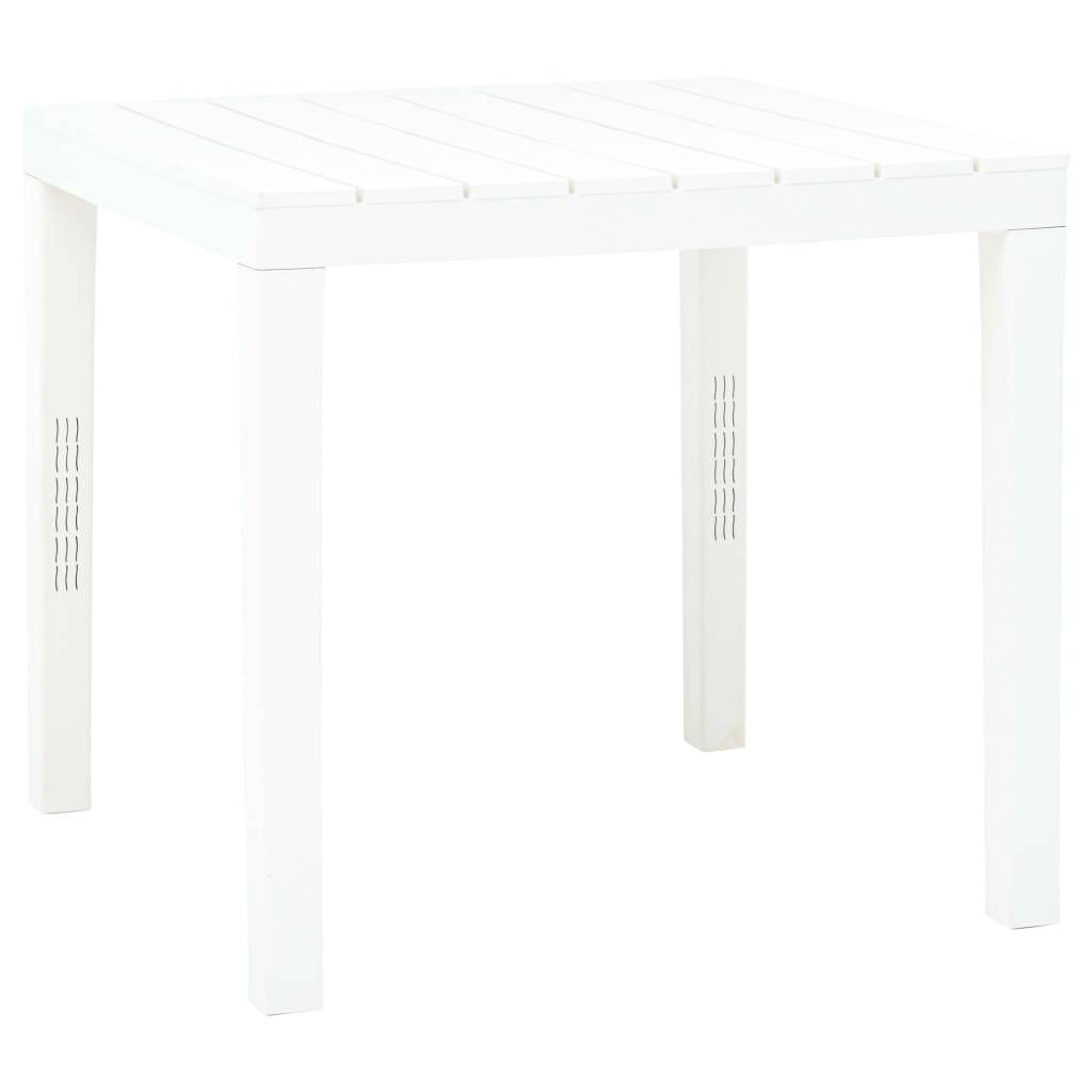 Table de jardin plastique blanc 78 x 78 x 72 cm - PANGIVO - Image 1