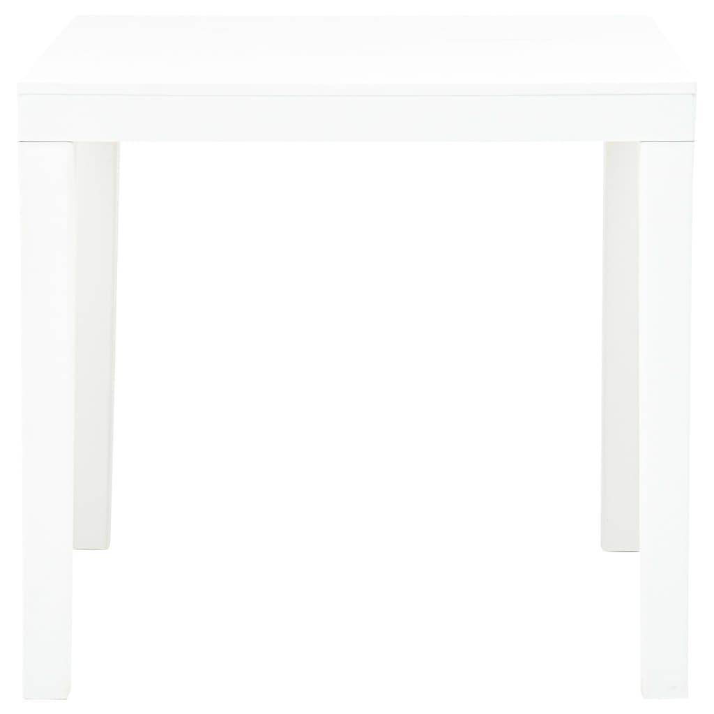 Table de jardin plastique blanc 78 x 78 x 72 cm - PANGIVO - Image 2