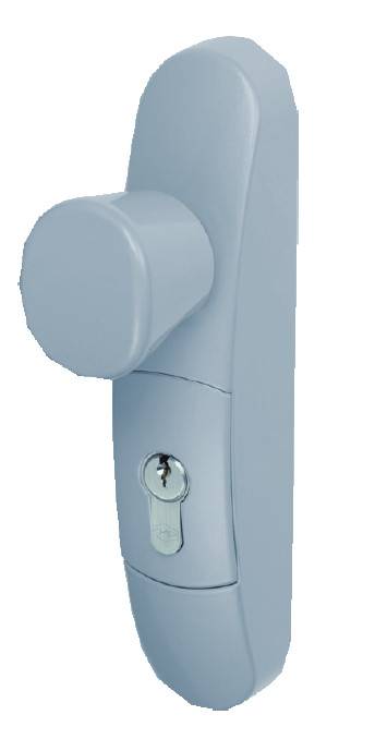 Demi-ensemble à bouton sans cylindre profil européen aluminium – JPM - EN3300-01-0A - Image 1