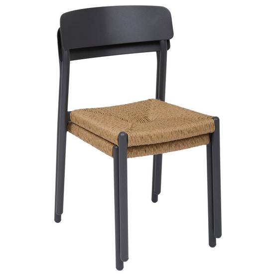 Hesperide - Chaise de jardin Wistty empilable gris graphite Hespéride - Image 2