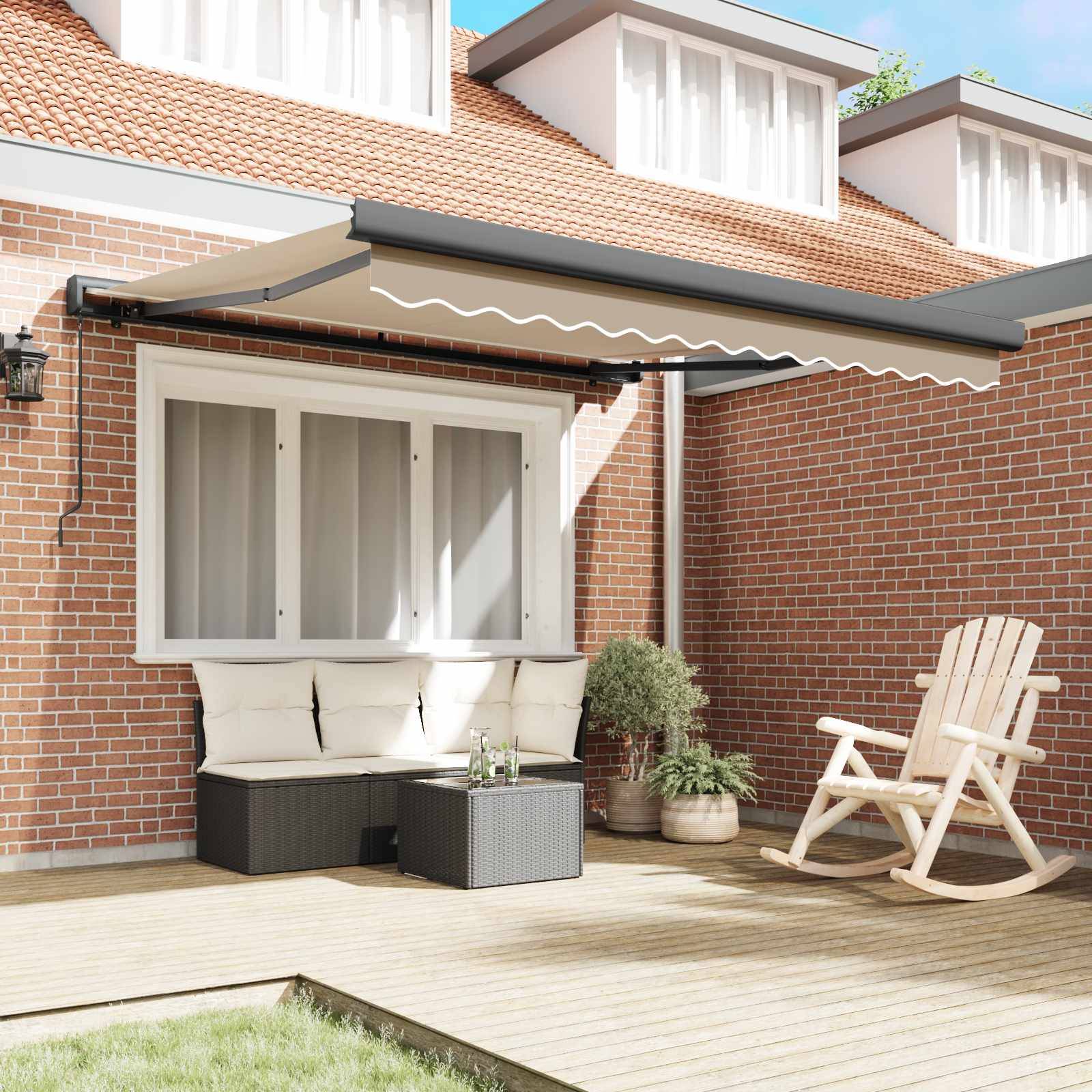 Prolenta Premium - Store banne aluminium thermolaqué beige 280 x 20 cm - Prolenta premium p3275.2 - Image 3