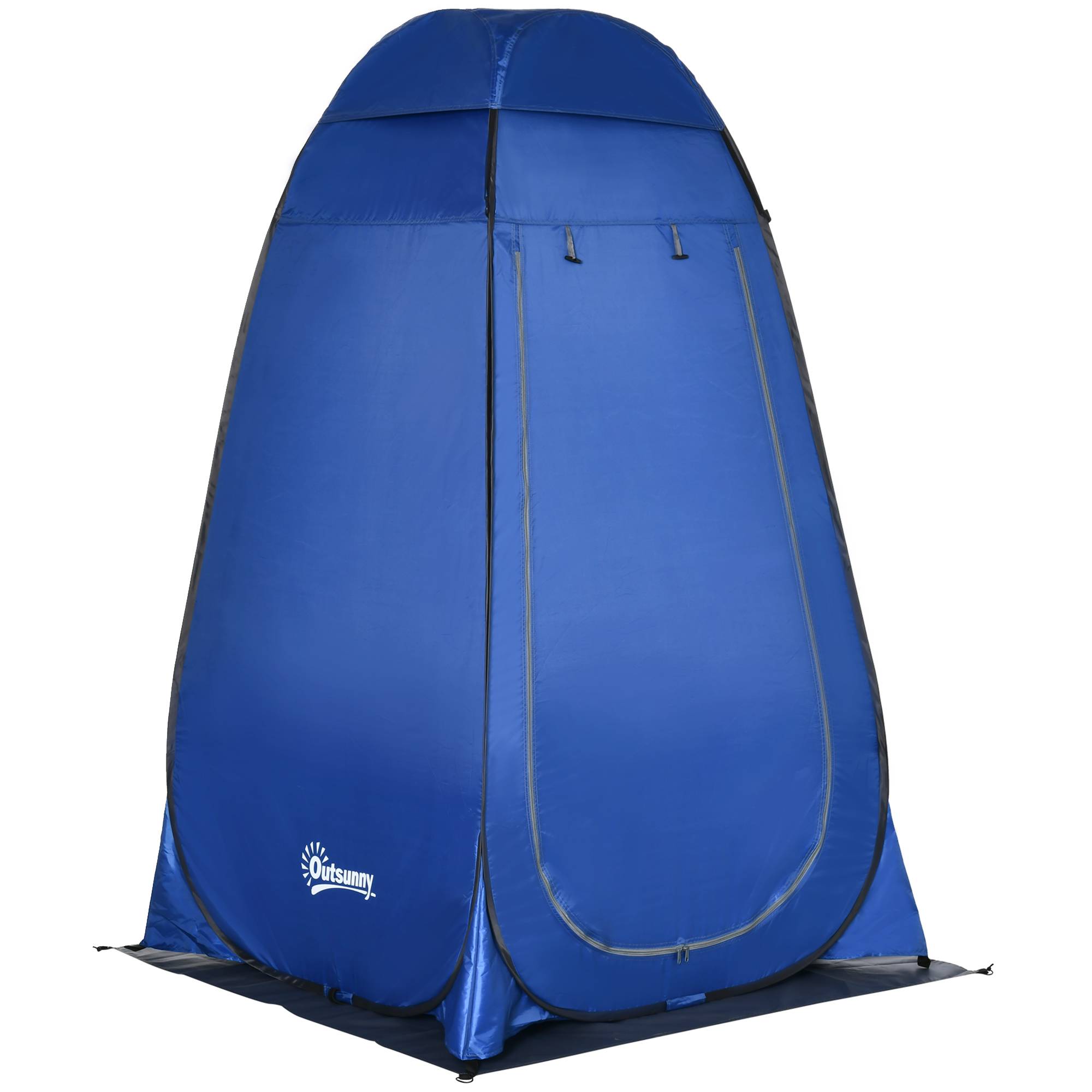 Sans Marque - Tente douche pop-up, WC camping, cabine change, sac, mobile, intime, stockage, bleu foncé, 126x124x189cm - Image 1