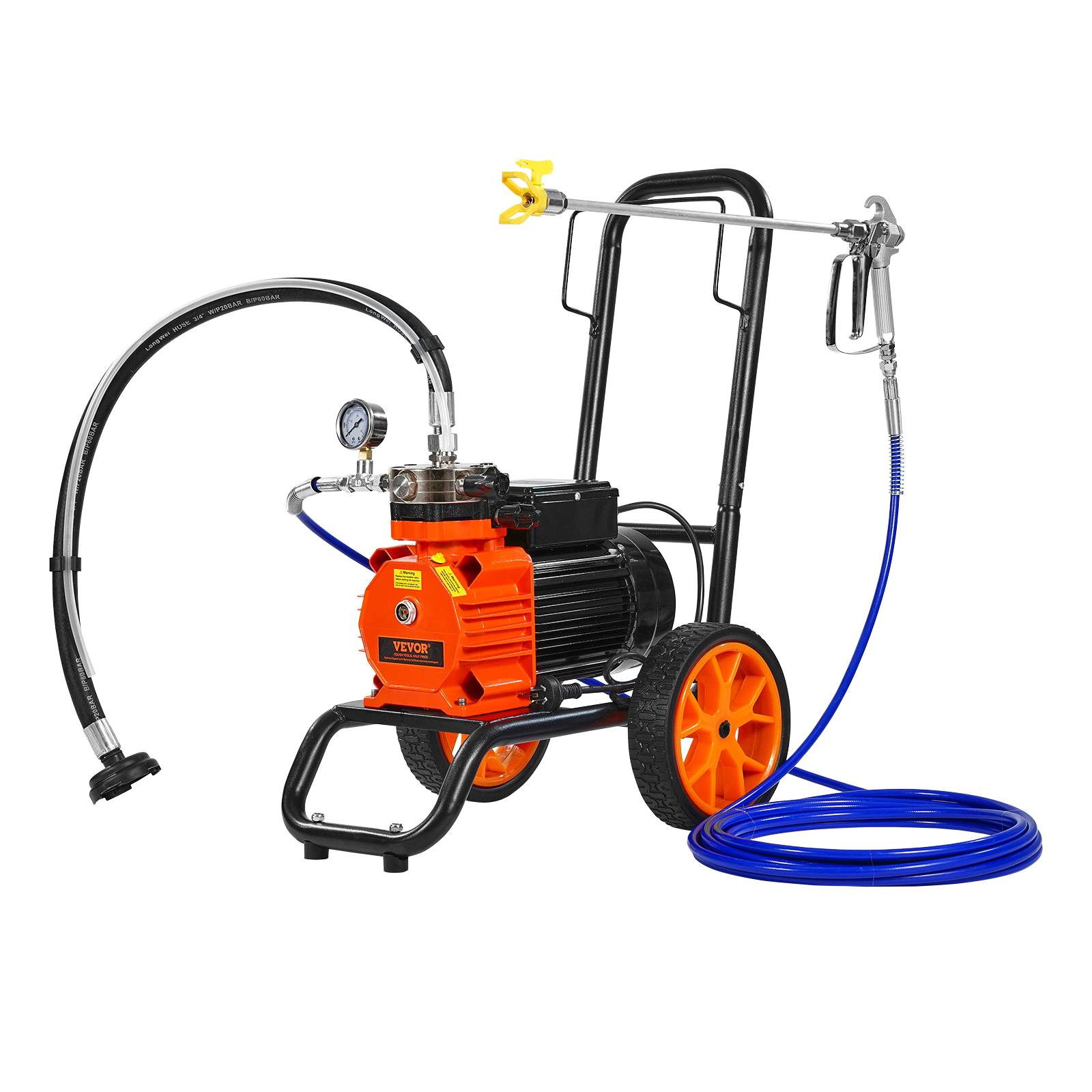 VEVOR Pulvérisateur sans air 1100W, 2000 PSI, 2 L/min. Barre extension. Peinture intérieur/extérieur. - Image 1