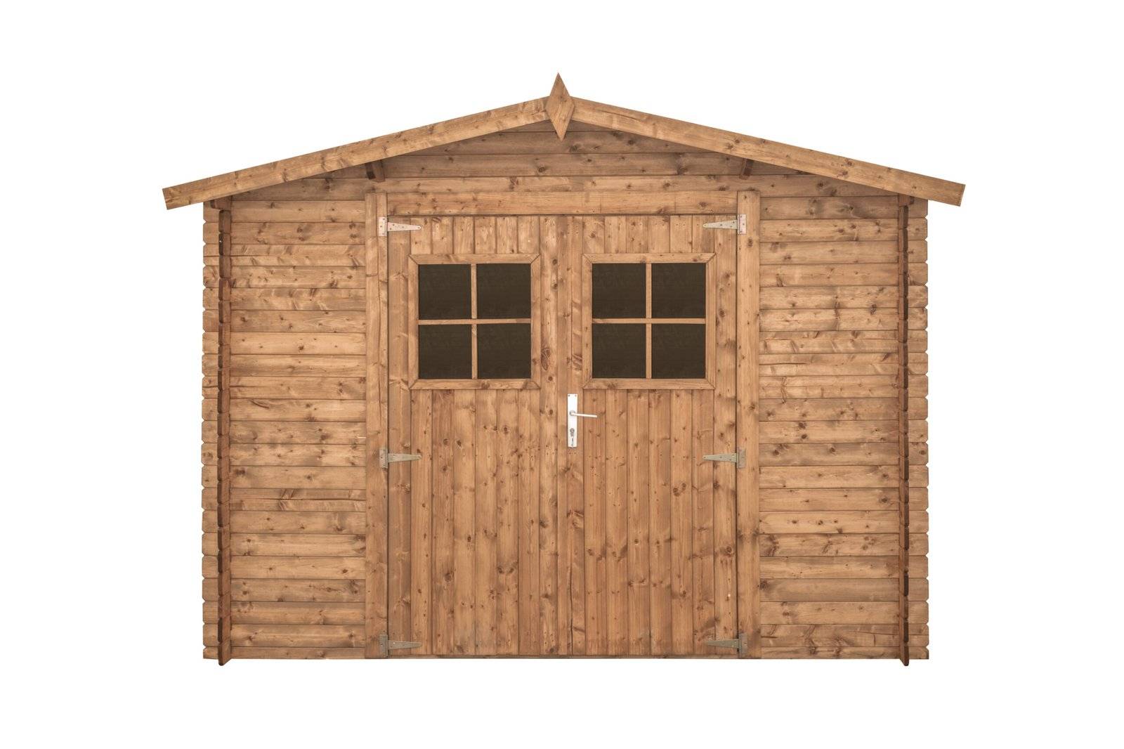 Gartflex - Abri de jardin en bois traité, surface utile 7.62m², 298x298cm, ep 19mm, INT044 /GARTFLEX