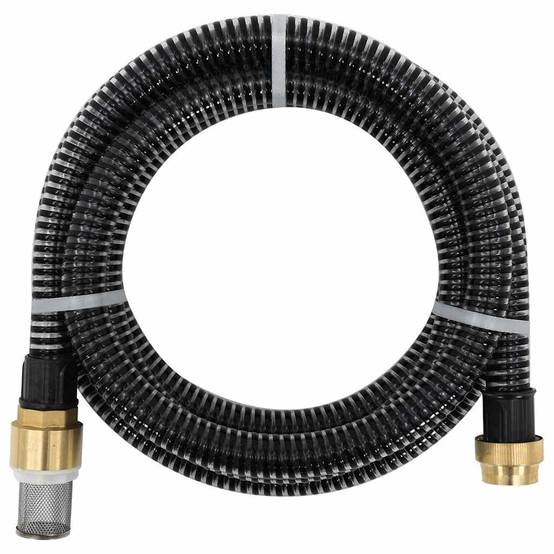 Vidaxl - Tuyau d'aspiration avec raccords en laiton noir 1,1" 4 m PVC vidaXL 151056 - Image 1