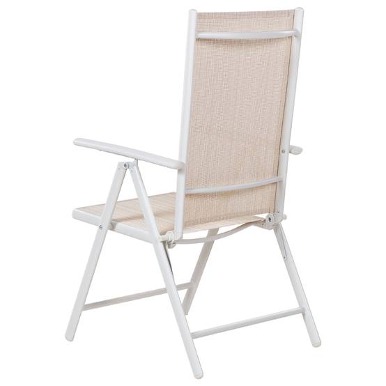 Chaise de jardin Aluminium Beige CATANIA - Beliani - Image 7