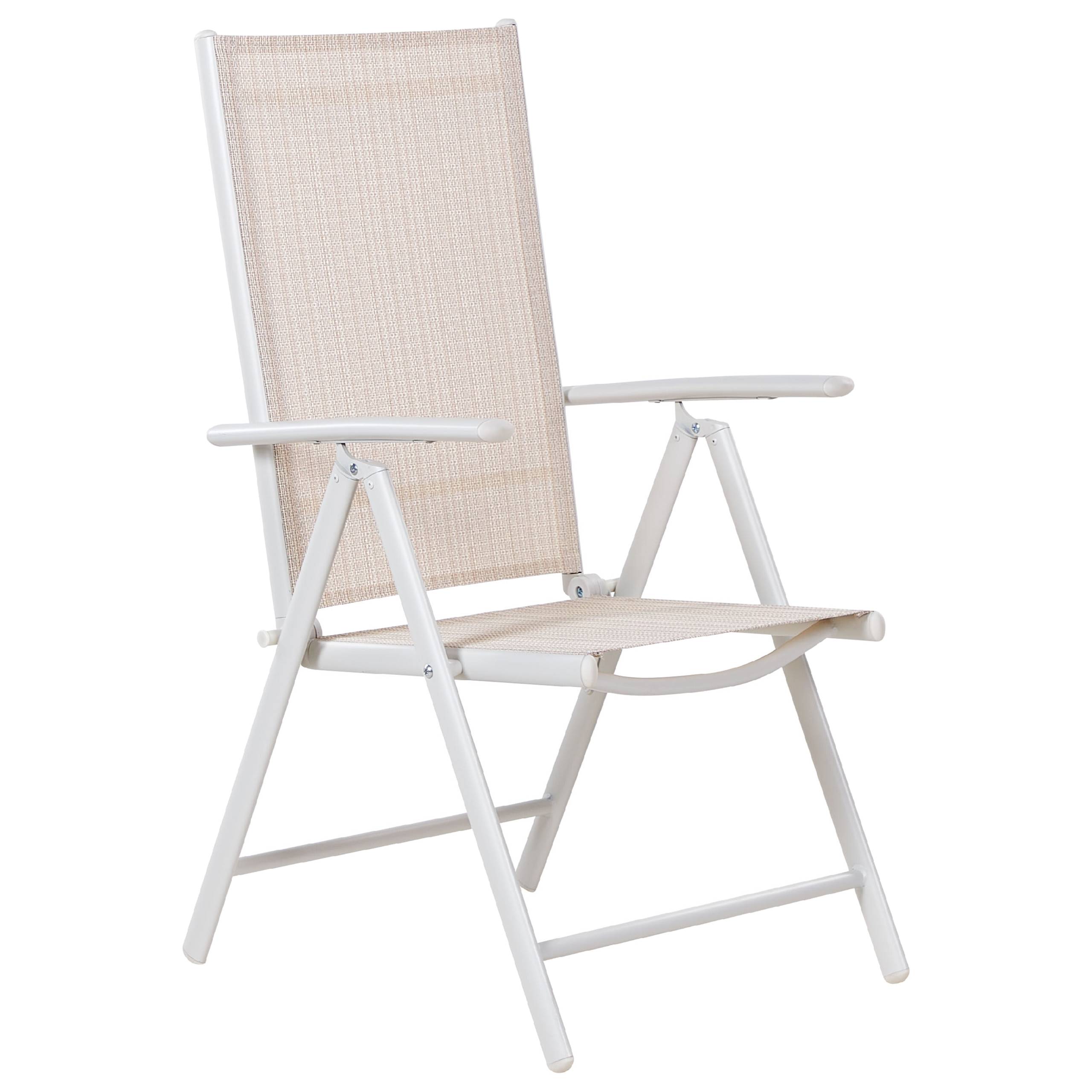 Chaise de jardin Aluminium Beige CATANIA - Beliani - Image 3