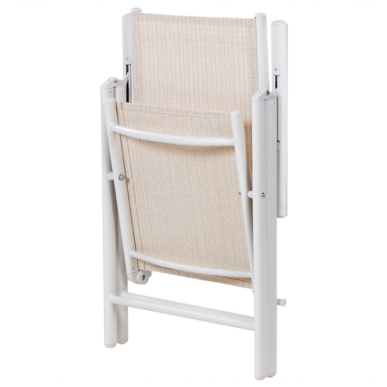 Chaise de jardin Aluminium Beige CATANIA - Beliani - Image 6