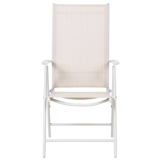 Chaise de jardin Aluminium Beige CATANIA - Beliani - Image 4