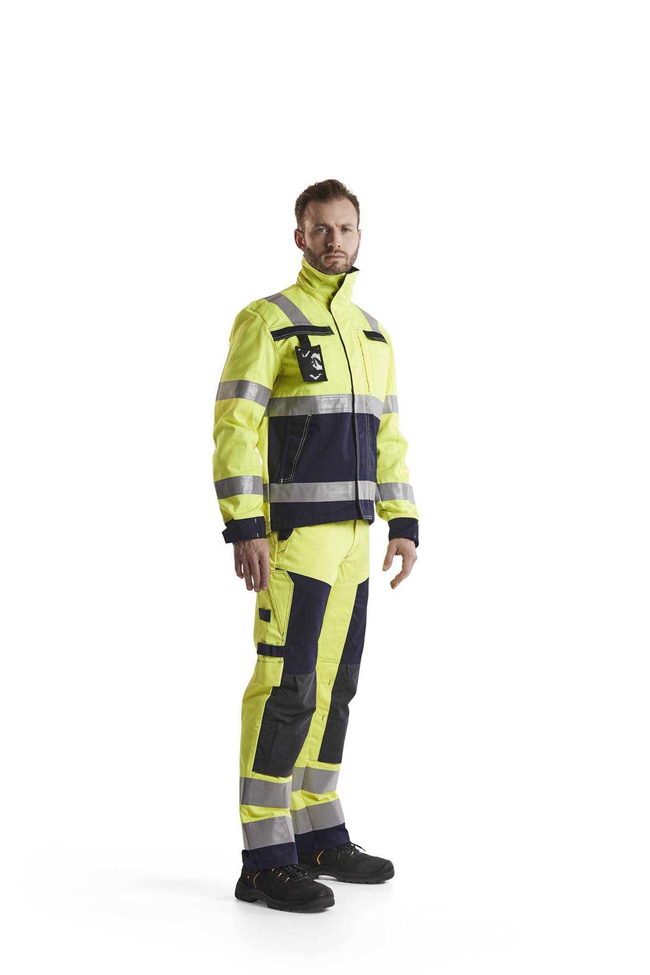 Pantalon Artisan Multinormes Jaune fluo/Marine | 157815143389 - Blaklader