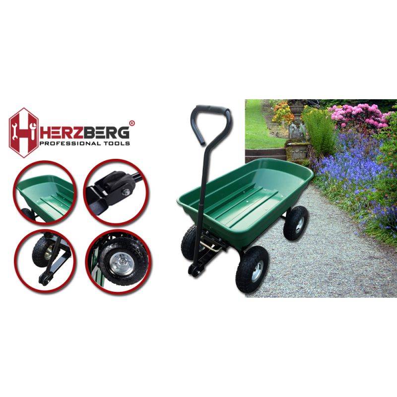 Herzberg Hg-8028-75: Chariot-benne à Roues 75l - Image 7
