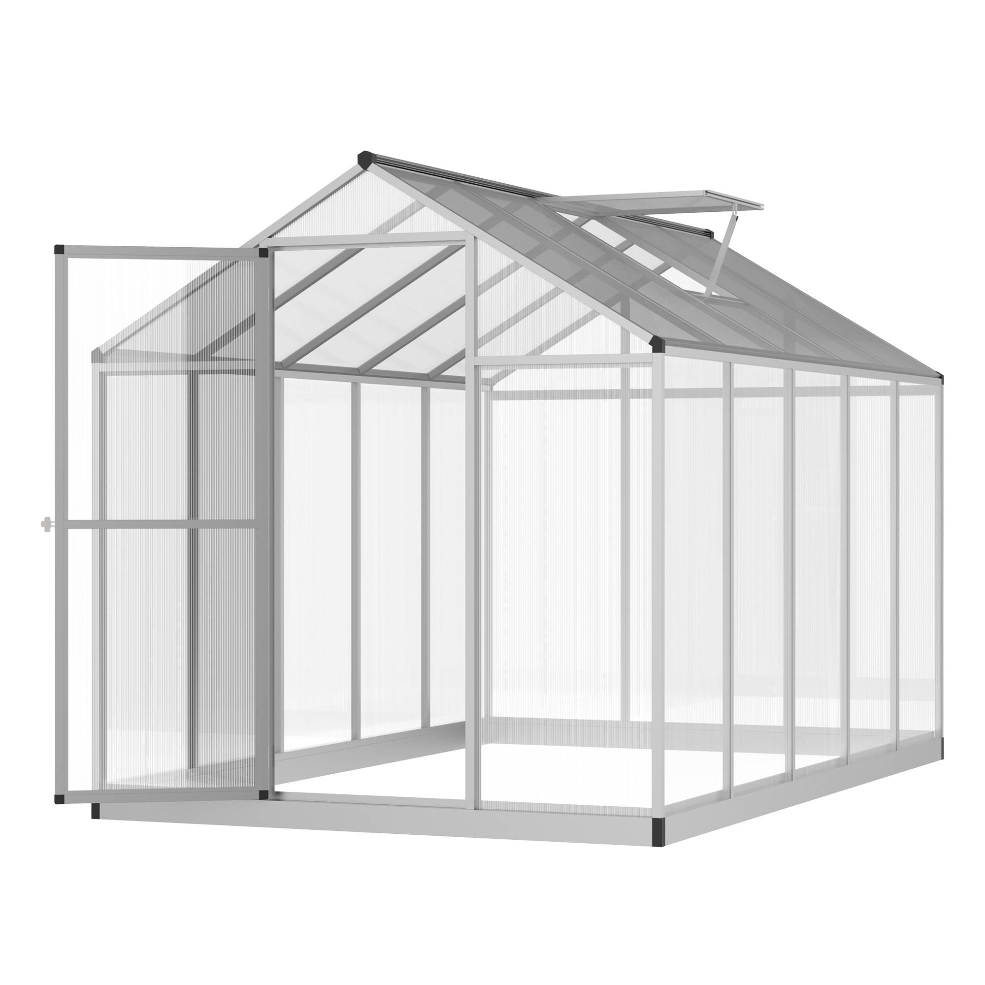 Serre de jardin Aluminium pour plantes et potager Protection optimale 303x183cm Transparent - ComfortXL Outdoor Living - Image 2