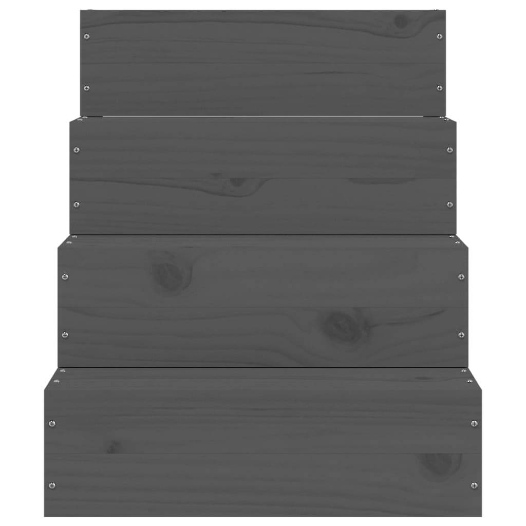 Vidaxl - Escalier pour animaux de compagnie Gris 40x49x47 cm Bois de pin vidaXL 822468 - Image 8