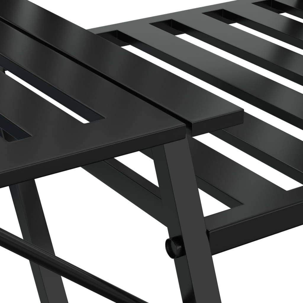 Maison Chic - Banc de jardin - Banc d'extérieur - Banquette 2 places 165 cm Noir Acier - Image 8