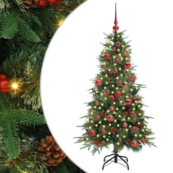 Sapin de Noël | Arbre de Noël Artificiel à Branches Articulées Vert 150 cm Maison Chic - Image 1