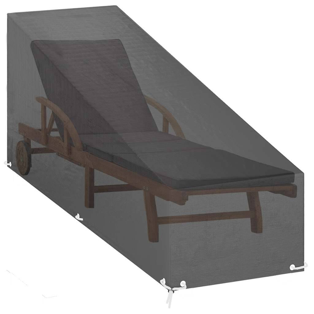PANGIVO - Housses pour chaise longue polyéthylène noir 200 x 65 x 35/60 cm - PANGIVO - Image 5