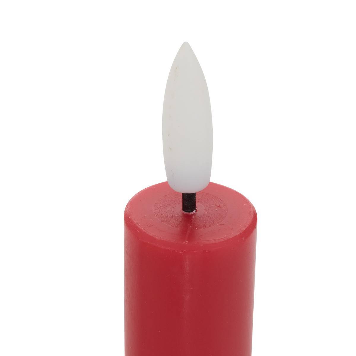 Atmosphera - Lot de 2 bougies LED Lupa bâton rouge - Atmosphera Créateur d'intérieur - Image 4