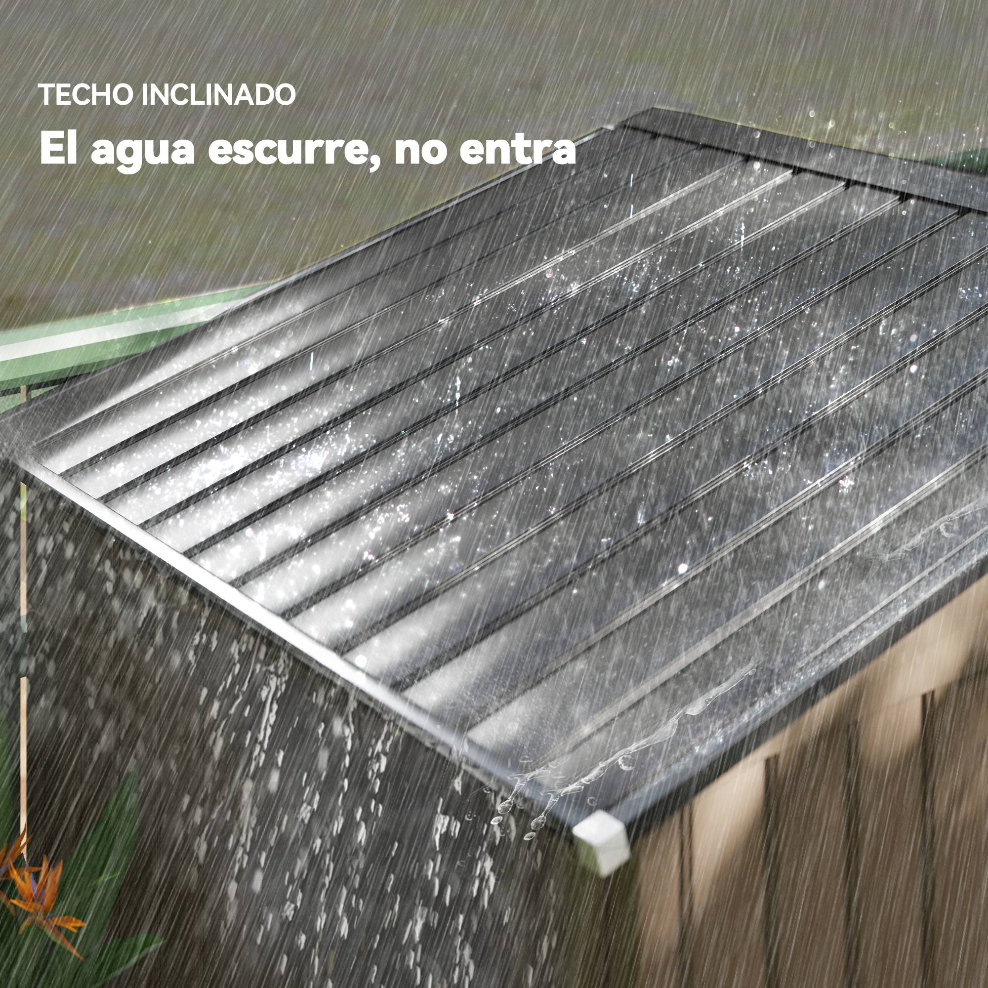Abri de jardin acier galvanisé extérieur protection outils 213x130x185cm marron - ComfortXL Outdoor Living - Image 9