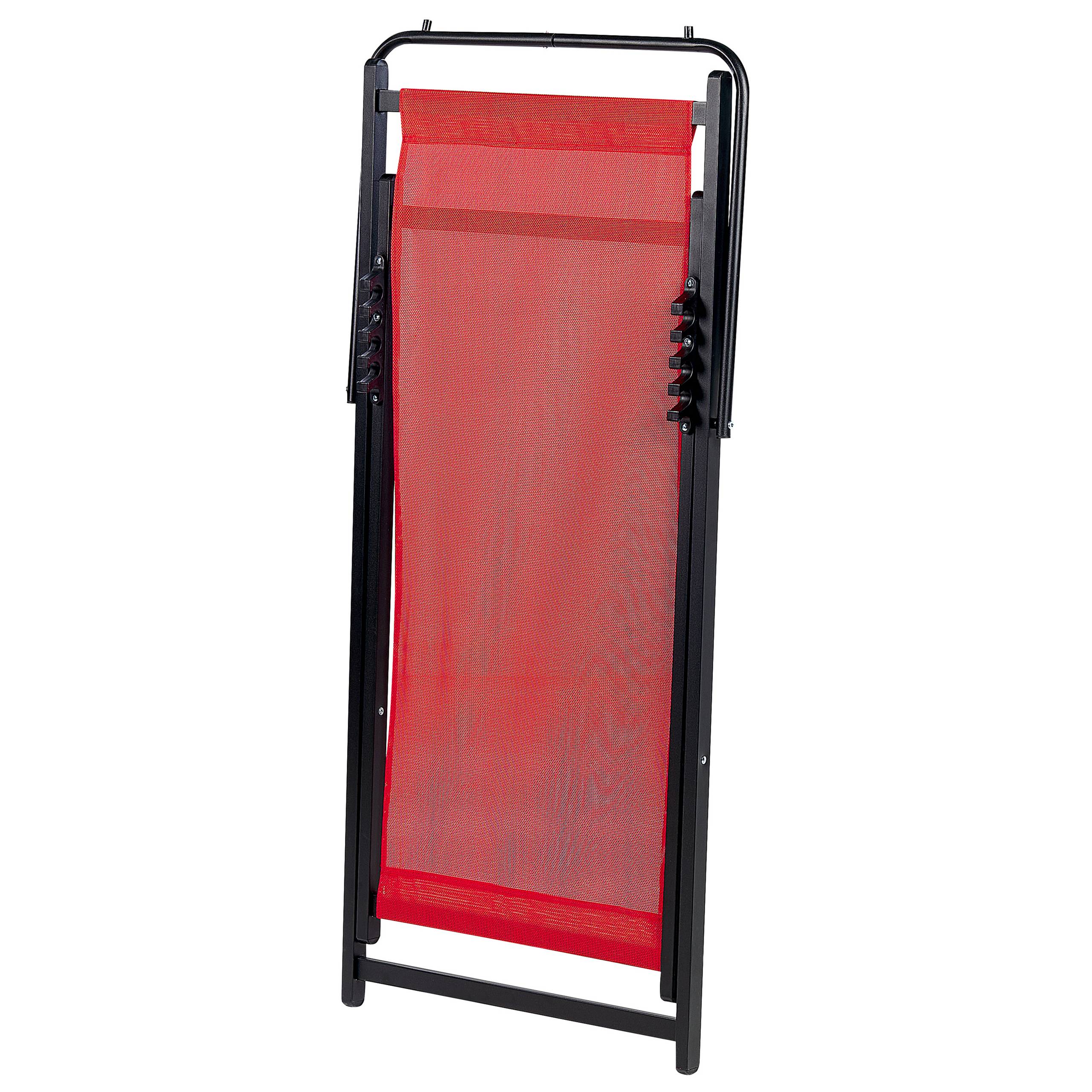 Beliani - Chaise longue Aluminium Rouge LOCRI II - Beliani - Image 6