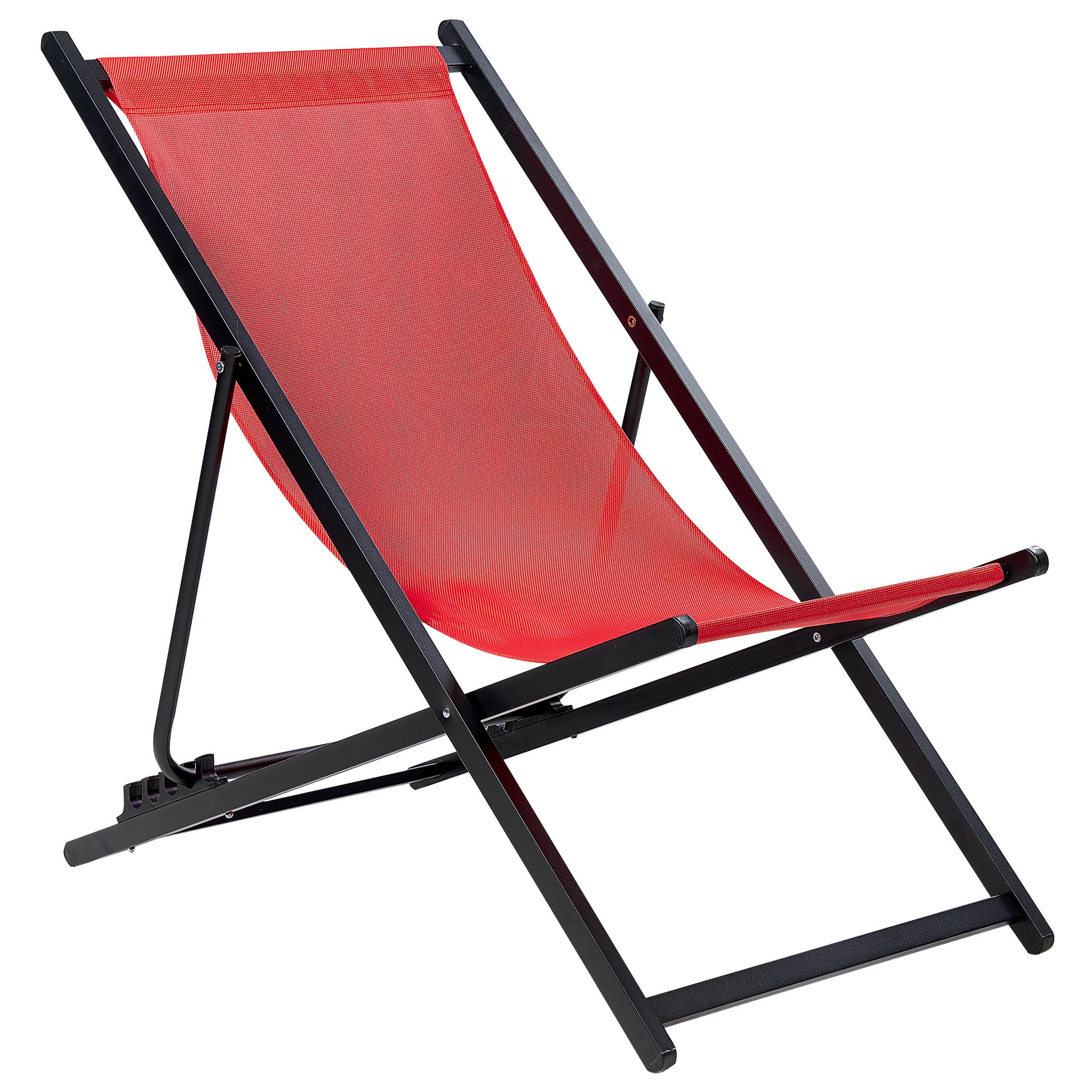 Beliani - Chaise longue Aluminium Rouge LOCRI II - Beliani - Image 2