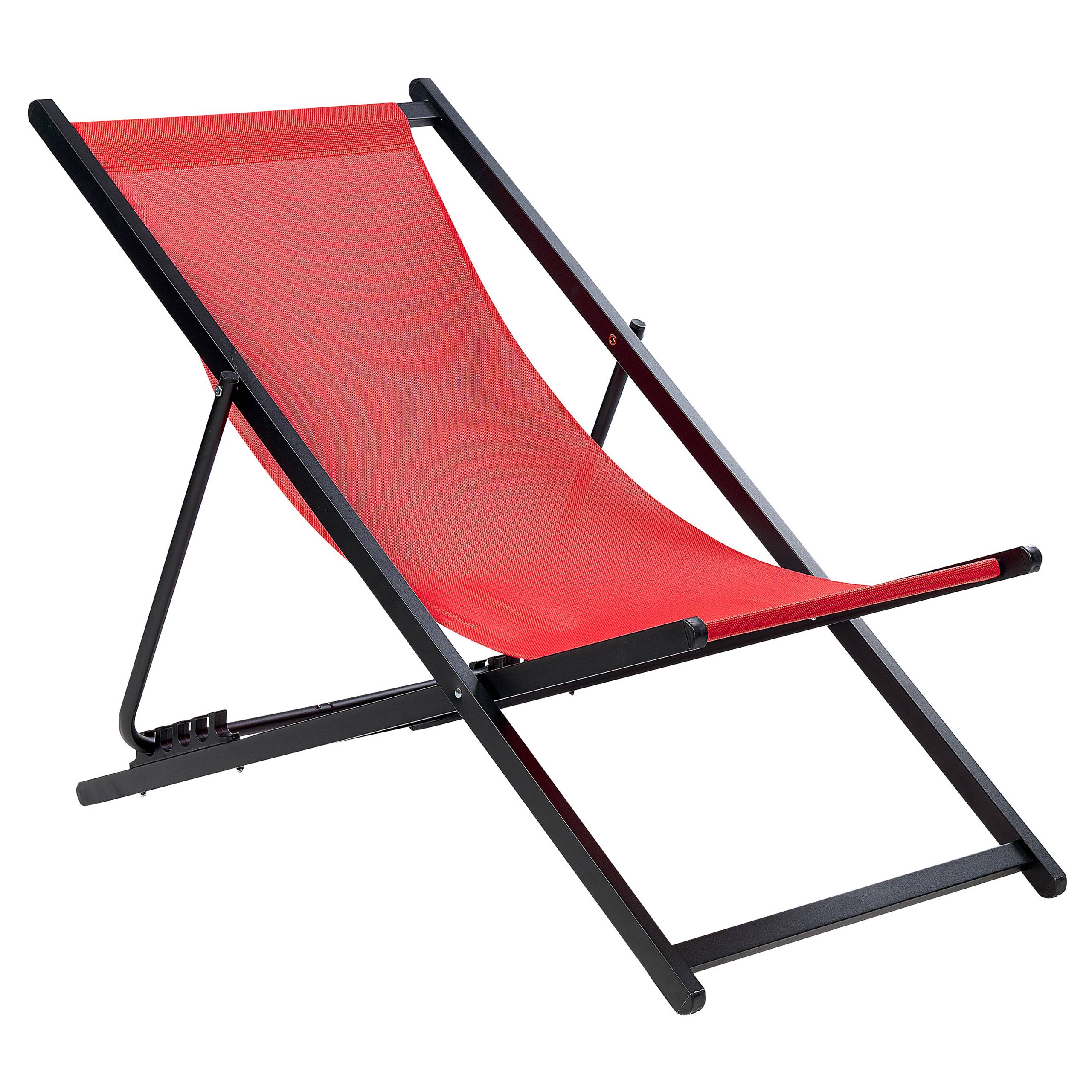 Beliani - Chaise longue Aluminium Rouge LOCRI II - Beliani - Image 4