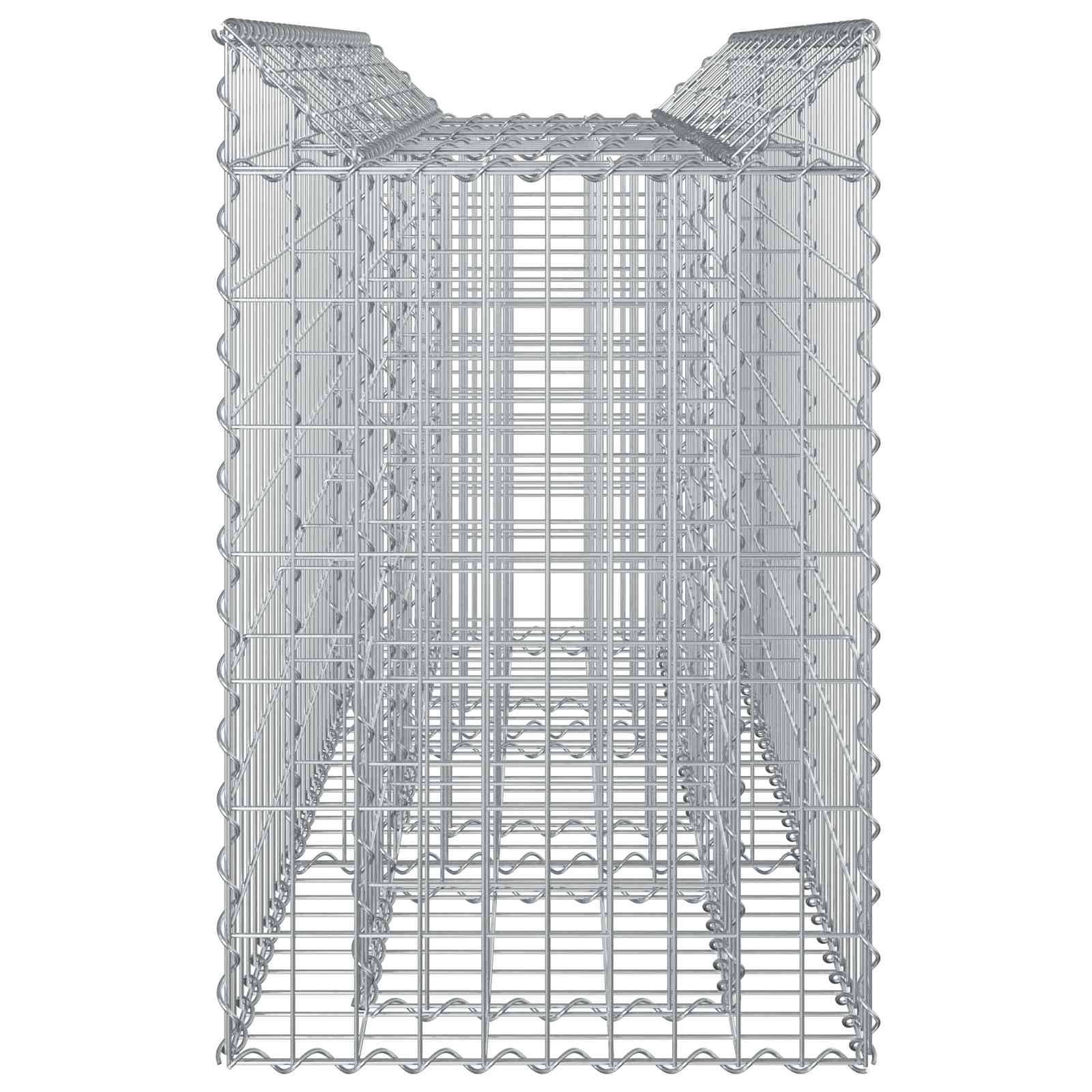 PANGIVO - Lit surélevé gabion Acier galvanisé Argenté 150 x 50 x 80 cm - PANGIVO - Image 6