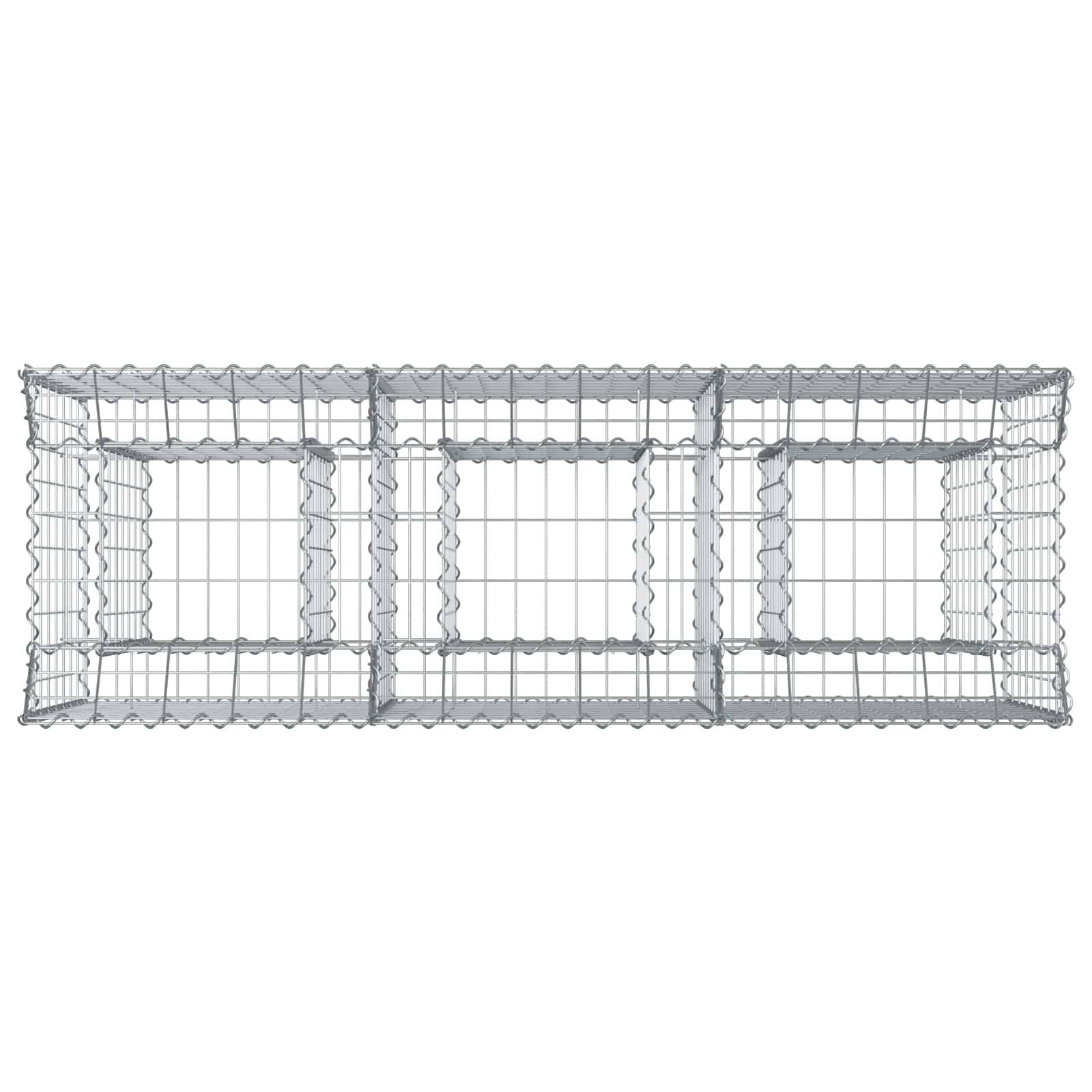 PANGIVO - Lit surélevé gabion Acier galvanisé Argenté 150 x 50 x 80 cm - PANGIVO - Image 7