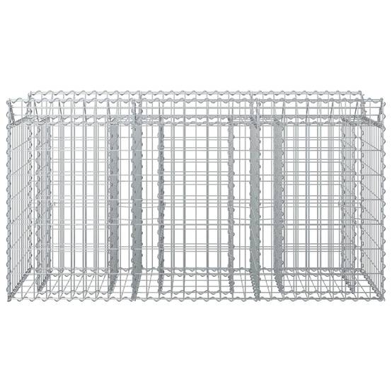 PANGIVO - Lit surélevé gabion Acier galvanisé Argenté 150 x 50 x 80 cm - PANGIVO - Image 5