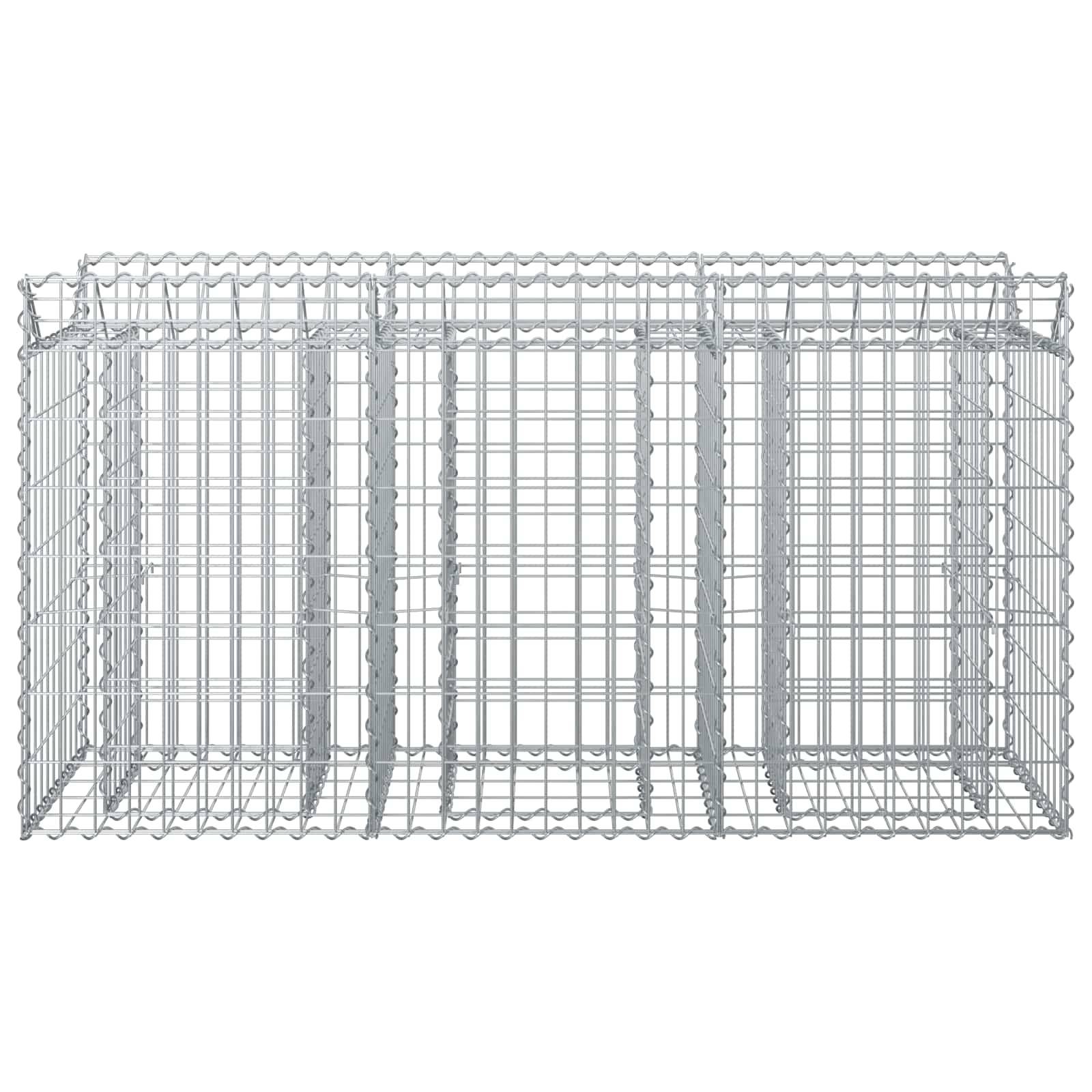 PANGIVO - Lit surélevé gabion Acier galvanisé Argenté 150 x 50 x 80 cm - PANGIVO - Image 5
