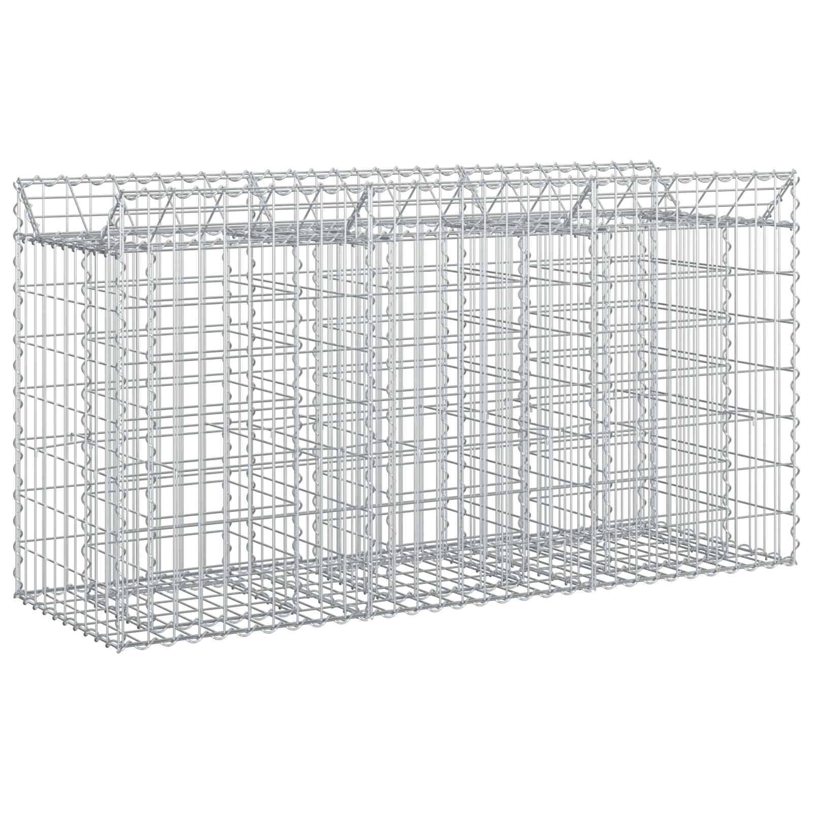 PANGIVO - Lit surélevé gabion Acier galvanisé Argenté 150 x 50 x 80 cm - PANGIVO - Image 2
