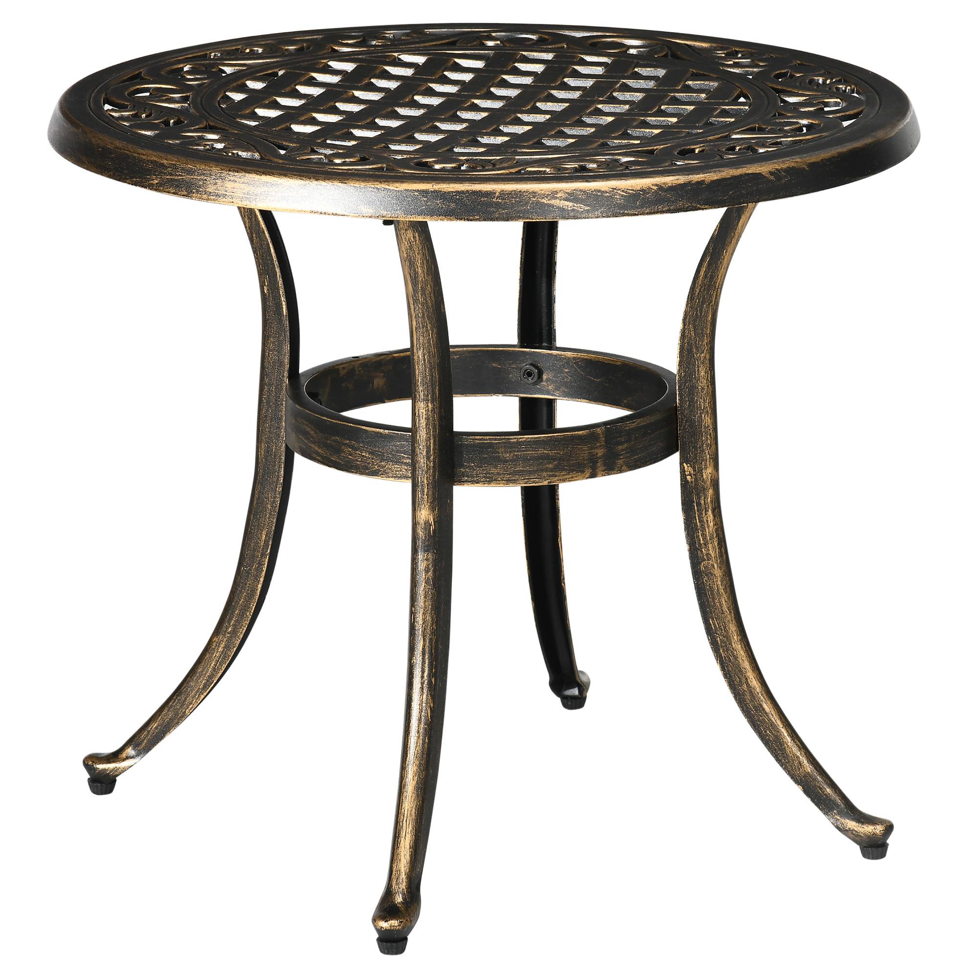 Table d'appoint extérieure aluminium moulé 60 x 60 x 52.5 cm - PANGIVO - Image 2