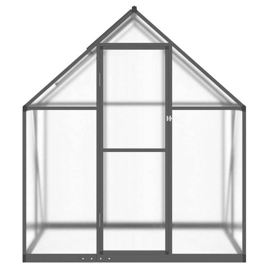 Serre de Jardin Polycarbonate Aluminium Protection Hivernage 1,93m² Anthracite - ComfortXL Outdoor Living - Image 3