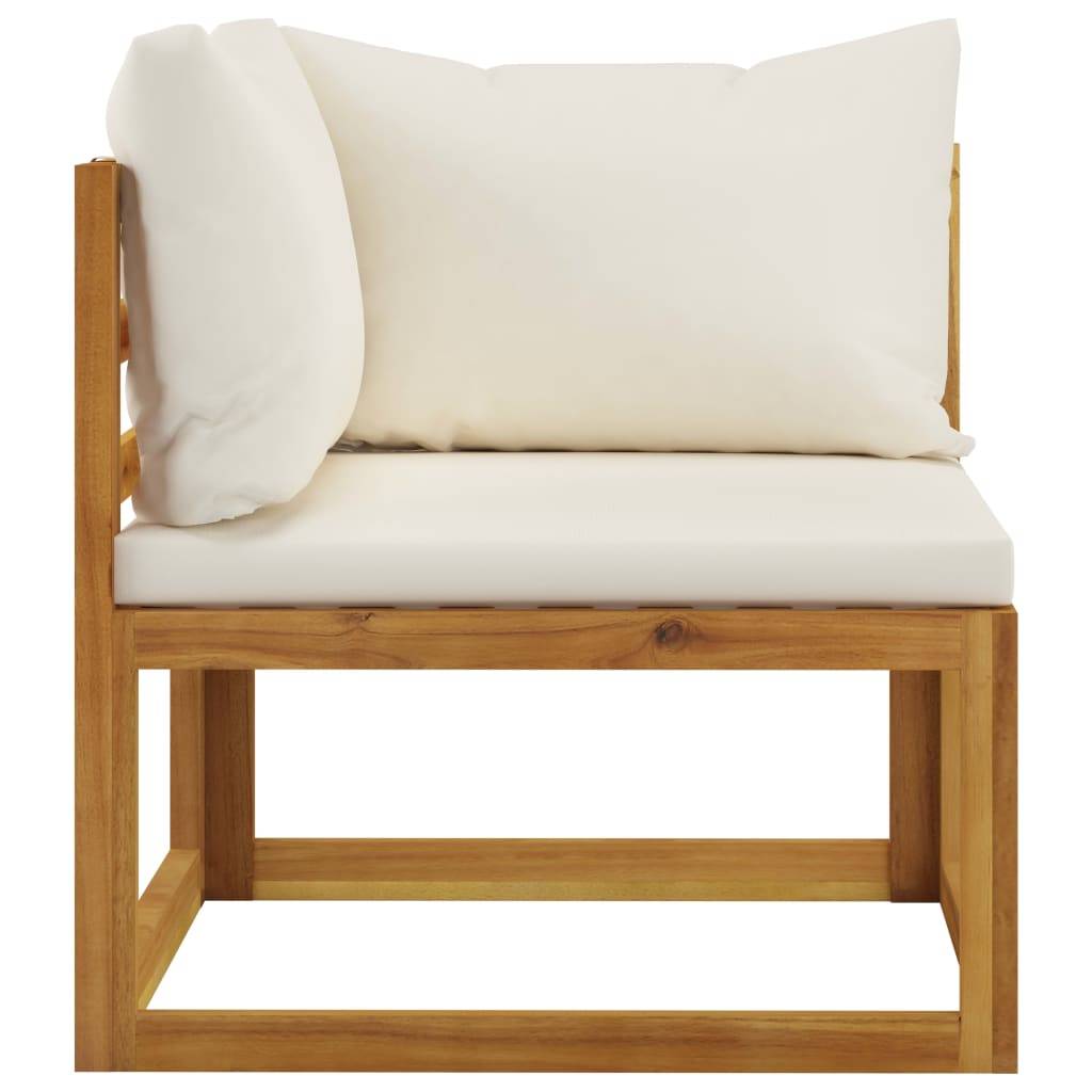 Vidaxl - Salon de jardin 8 pcs avec coussin Crème Bois d'acacia solide vidaXL 3057645 - Image 6