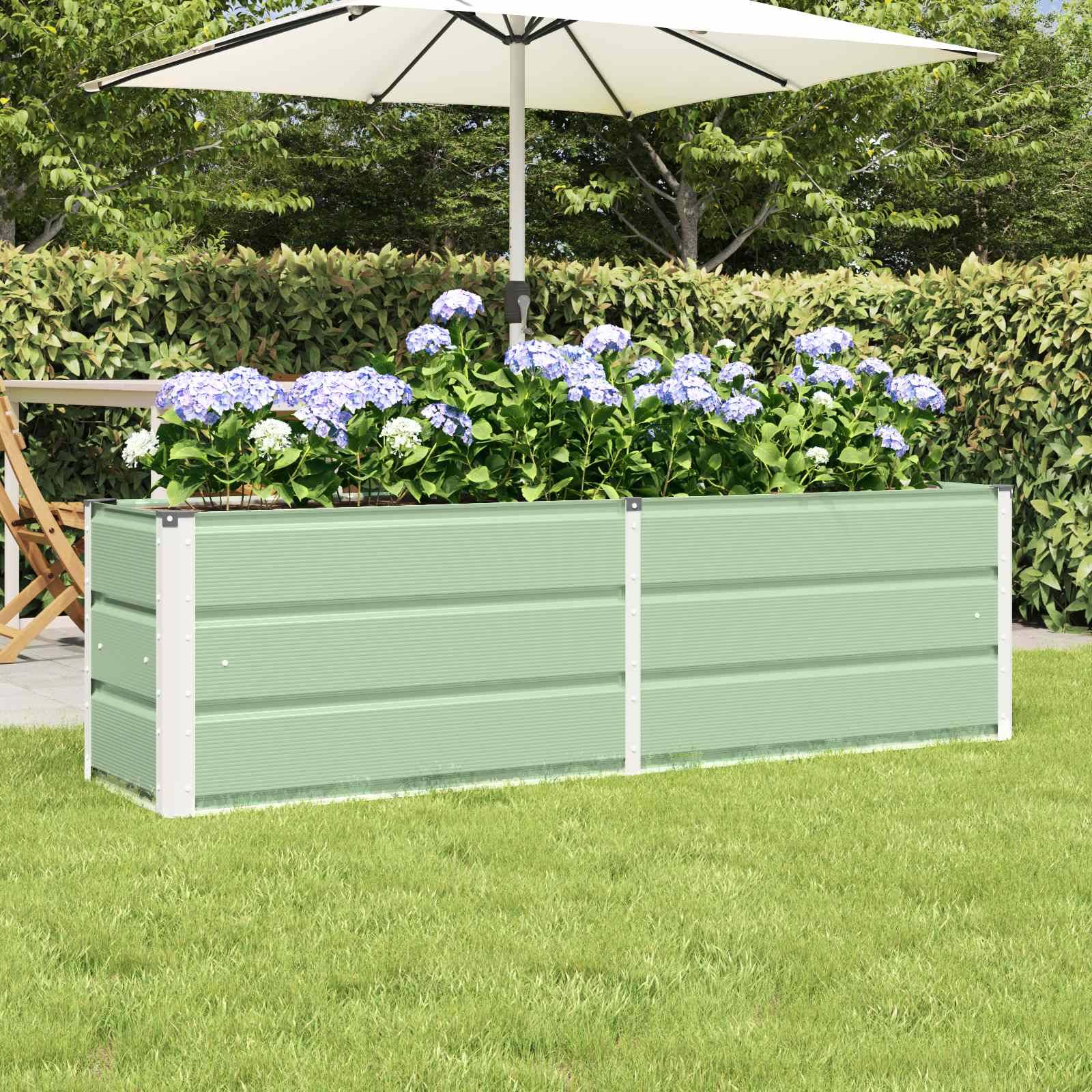 PANGIVO - Jardinière Acier Vert 160 x 40 x 45 cm - PANGIVO - Image 1