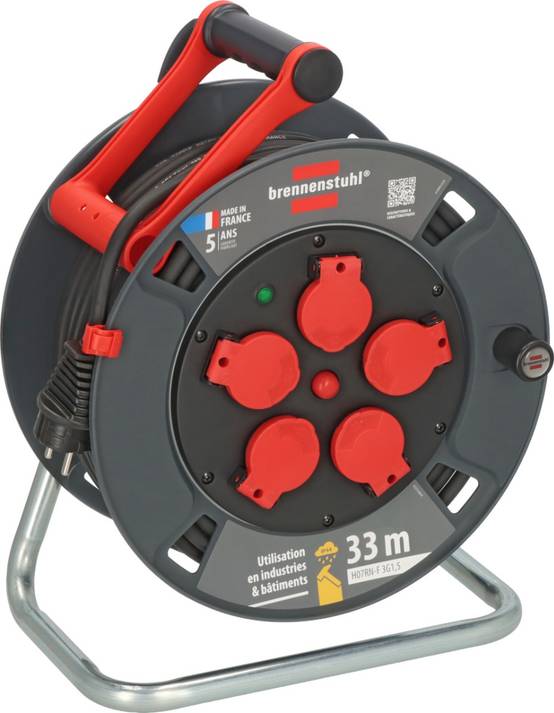 Enrouleur de câble 300 KU 3101 Professional, 33m H07RN-F 3G1,5, IP44 - BRENNENSTUHL - 9231301100 - Image 2