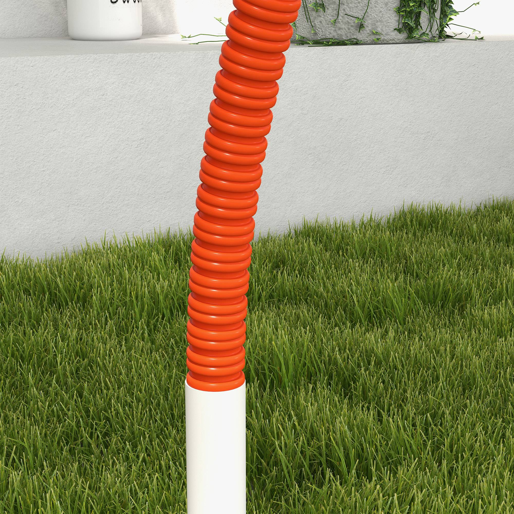 ComfortXL - Parcours agilité chien plastique 89 x 69 x 99 cm blanc orange pour dressage canin avec sac - ComfortXL Outdoor Living - Image 9