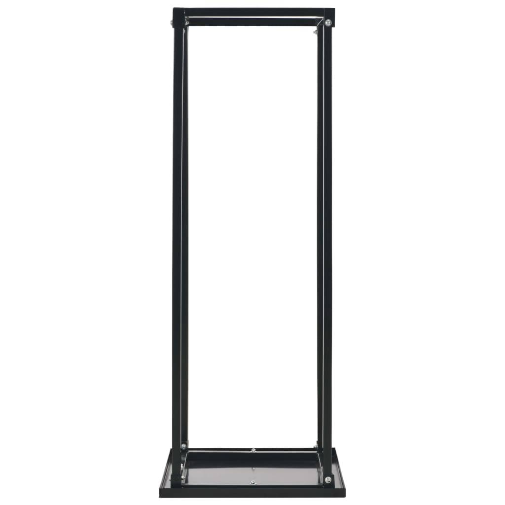 Porte-bûches intérieur design vertical en acier noir pour cheminée 113 cm – ComfortXL Outdoor Living - Image 3