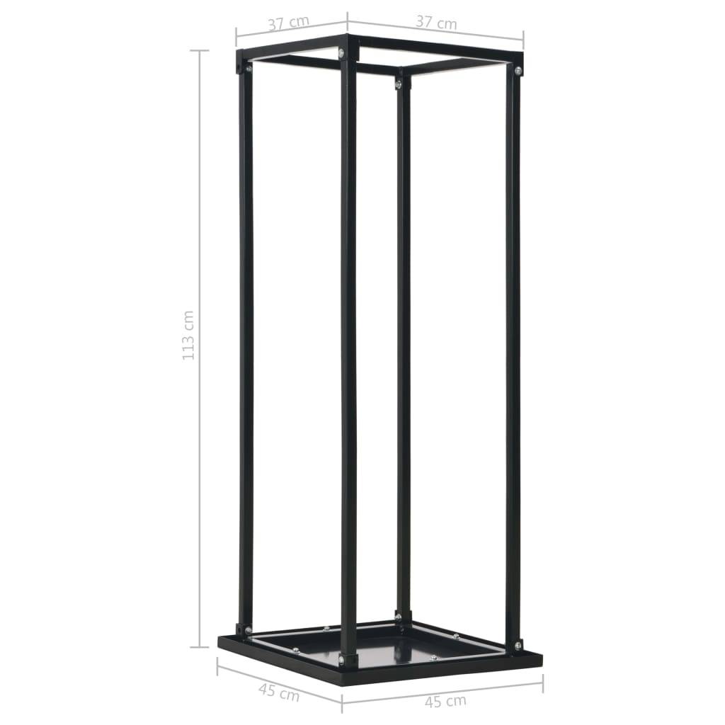 Porte-bûches intérieur design vertical en acier noir pour cheminée 113 cm – ComfortXL Outdoor Living - Image 6