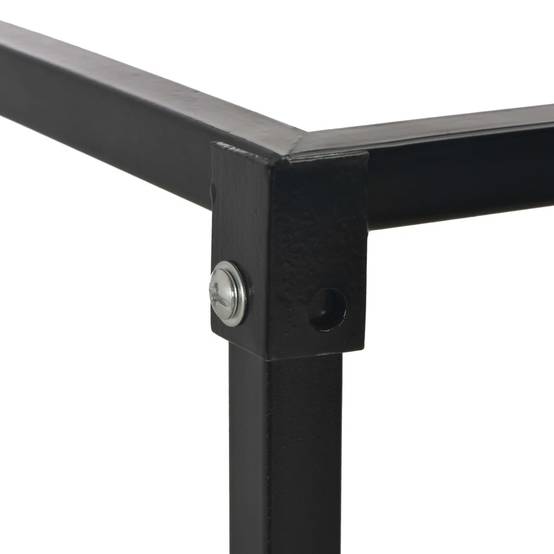 Porte-bûches intérieur design vertical en acier noir pour cheminée 113 cm – ComfortXL Outdoor Living - Image 4