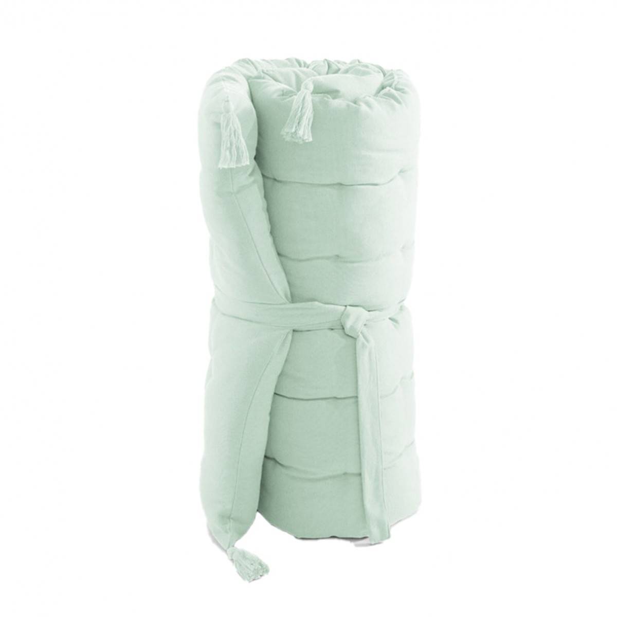 Matelas de Sol avec pompons 60x120cm Coton Coloris Menthe - SOPHIE - Image 3