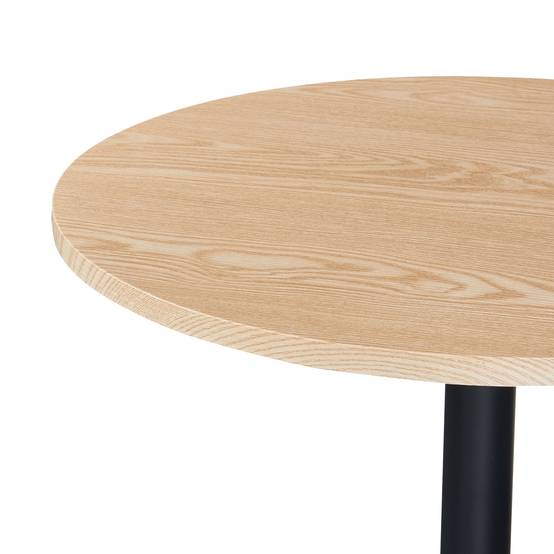 Table haute ronde 100 x 60 cm acier MDF noir - Image 4