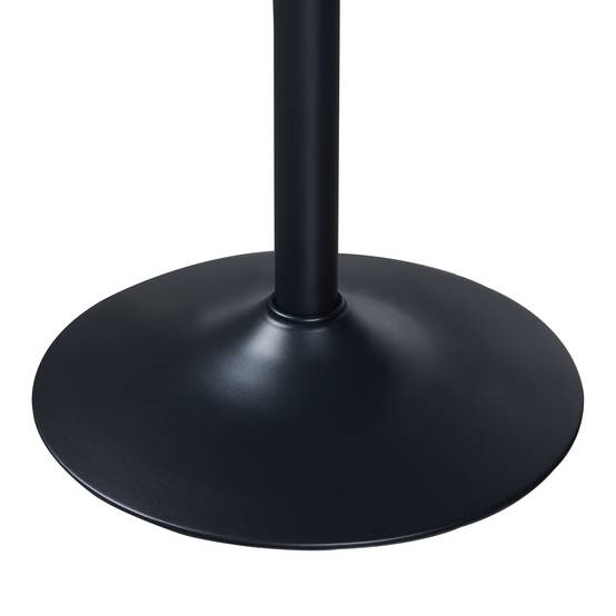 Table haute ronde 100 x 60 cm acier MDF noir - Image 6
