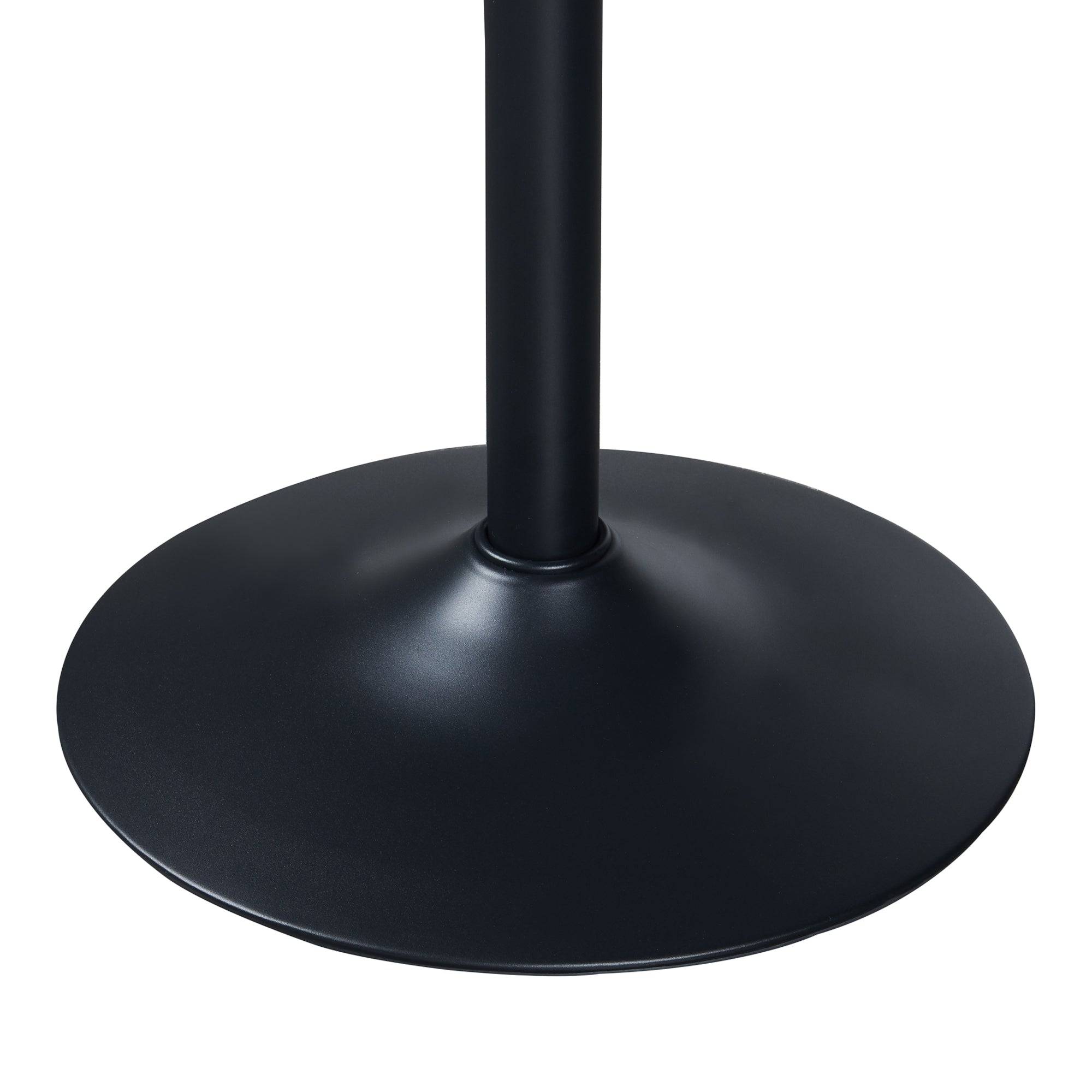 Table haute ronde 100 x 60 cm acier MDF noir - Image 6