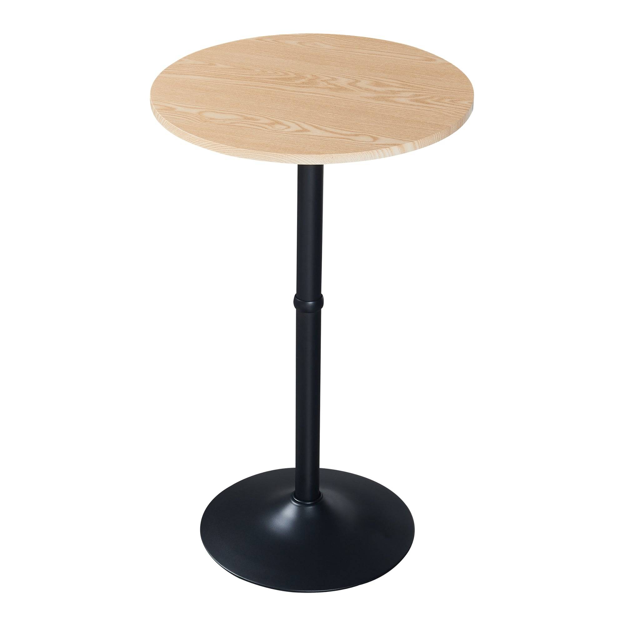 Table haute ronde 100 x 60 cm acier MDF noir - Image 3